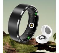 YD LIFE Smart Ring for Men Women - 2025 AI Fitness Tracker 5 ATM Waterproof with Temperature Measurement, 100+ Sports Modes, Sleep Monitor, Heart Rate, SpO2, Smart Ring for Android iOS (#8-18.5mm)