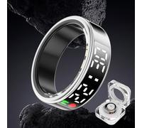 YD LIFE Smart Ring for Men Women - 2025 AI LED Display Tiktok Scroll Ring Sleep Tracker Heart Rate SpO2 Knife Calorie Distance Tracking Remote Trigger Compatible with iOS/Android