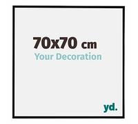 yd. Your Decoration Evry plastic picture frame with acrylic glass, 70 cm x 70 cm, excellent quality, matte black, anti-reflective