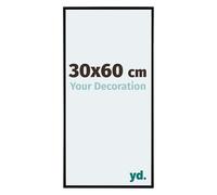 yd. Your Decoration - Picture Frame 30 x 60 cm - Plastic Picture Frame with Acrylic Glass - Anti-Reflective - Excellent Quality - Matte Black - Evry