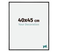 yd. Your Decoration - Picture Frame 40 x 45 cm - Plastic Picture Frame with Acrylic Glass - Anti-Reflective - Excellent Quality - Matte Black - Evry