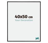 yd. Your Decoration - Picture Frame 40 x 50 cm - Plastic Picture Frame with Acrylic Glass - Anti-Reflective - Excellent Quality - Matte Black - Evry