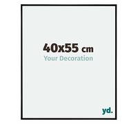 yd. Your Decoration - Picture Frame 40 x 55 cm - Plastic Picture Frame with Acrylic Glass - Anti-Reflective - Excellent Quality - Matte Black - Evry