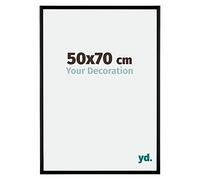 yd. Your Decoration - Picture Frame 50 x 70 cm - Plastic Picture Frame with Acrylic Glass - Anti-Reflective - Excellent Quality - Matte Black - Bordeaux