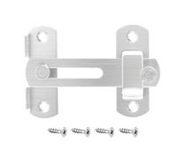YDAJIURI 4 in Flip Sliding Barn Door Lock, Heavy Duty Gate Latch for Privacy - Silver- for Sliding Doors, Cabinets, Fences - 2 Pack