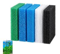 YDAKGUEY Pond Filter Sponges, Pack of 11 Filter Sponge Pond Filter with Juwel Bioflow M, Filter Mat Aquarium (2 x Blue Fine, 1 x Blue Coarse, 1 x Green Nitrate, 2 x Activated Carbon Sponge, 5 x Filter