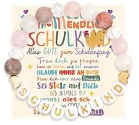 YDAKGUEY School Gift, Guardian Angel Bracelets, Lucky Charm for Girls, 2025 School Cone Filling First Day of School Gifts with School Child Gift Greeting Card Gift Box