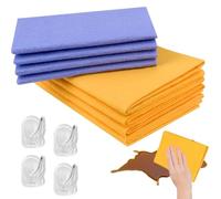 YDAKGUEY Ultra-Absorbent Miracle Cleaning Shammy, 8 Pcs Multi-Purpose Cleaning Shammy Towel, Reusable Non-Woven Duster Cloth for Home Kitchen Bathroom Car Pet Stains Will Not Scratch