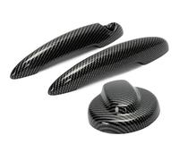 YDCDFVBVGM Car Exterior Door Handles For For Mini For Cooper S R55 R56 2007-2013 Car Gas Fuel Tank Filler Cap Cover 2 Exterior Door Handle Covers(Carbon Fiber Pattern)