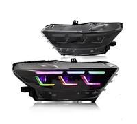 YDCDFVBVGM Daytime Running Lights For Mustang 2015 2016 2017 Head Lamp Car LED Headlight Accessories LED Dynamic Front Light(RGB,RHD)