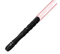 YDD GENIUS Duel 38.2 Inch Light Sabers, Black Metal Handle Red Light, 4 Sound Fonts, USB Rechargeable Light Swords, Cosplay Props Birthday Xmas Gift (Sith-Red)