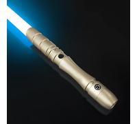 YDD GENIUS Dueling Metal Lightsaber-38.3inch, 4 Sounds Modes, Rechargeable FX Lightsabers, Perfect for Adults Kids, Xmas Party Favors Gift (97cm-IceBlue)