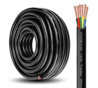 YDDECW 6 Way Trailer Wire - 14/6 Heavy Duty 40FT 100% Pure Copper 6 Wire Trailer Cable 14 Gauge 6 Conductor Wiring Extension Cable Insulated for RV and Auto