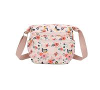 YDezire Blossom Print Cross body Shoulder Bag, Nylon Crossbody Bag with Adjustable Shoulder Strap, Lightweight Waterproof Handbags for Women, Travel Handbags (Apricot Pink Garden)
