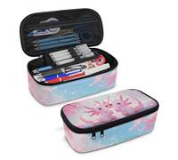 YDFISH Axolotl Cherry Blossom Pencil Case