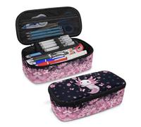 YDFISH Cherry Blossom Axolotl Pencil Case