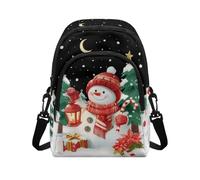 YDFISH Christmas Cell Phone Crossbody Wallet Purses with Card Slots Fashion Crossbody Purse Snowman Starry Sky Cellphone Wallet Shoulder Bag for Women