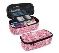 YDFISH Floral Strawberry Axolotl Pencil Case