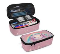 YDFISH Rainbow Axolotl Pencil Case for Girls