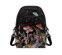 YDFISH Starry Sky Mushroom Floral Small Crossbody Cell Phone Purse for Women Crossbody Bags for Women with Card Slots Coin Pocket Cell phone Pouch Coin Purse