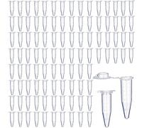 YDHfdc 100 Pcs Microcentrifuge Tubes with Snap Cap 1.5ML Micro Test Sample Vial Plastic Test Tubes with Lids Graduated Centrifuge Vials for Laboratory