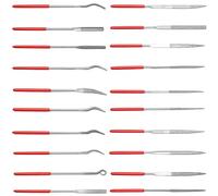 YDHfdc 20 PCS Diamond File Set Metal Files Mini Needle File Set Mini Needle Files for Jewelry Metal Glass Stone Grinding, Polishing and Engraving (3x140mm)