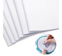 YDHfdc 6 Pieces Embroidery Fabric Linen Aida 14 Count Cross Stitch Fabric White Aida Fabric Embroidery Cloth Fabric 45x30cm for Embroidery, DIY Handicrafts