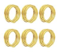 YDHfdc Gold Napkin Rings 6 PCS Napkin Ring Sets Elegant Gold Round Mesh Napkin Rings Holder for Dining Suitable for Weddings, Birthday, Christmas, Dinners, Table Decorations
