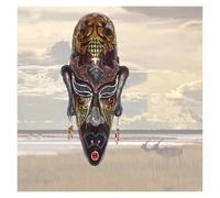 YDHSIKK African Mask, 3D Hand Painted Crafts Gift Personality Retro African Masks Metope Wall Hanging Decor For Home Living Room Bar Ornament(B)