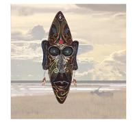 YDHSIKK African Mask, 3D Hand Painted Crafts Gift Personality Retro African Masks Metope Wall Hanging Decor For Home Living Room Bar Ornament(C)
