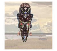 YDHSIKK African Mask, 3D Hand Painted Crafts Gift Personality Retro African Masks Metope Wall Hanging Decor For Home Living Room Bar Ornament(D)