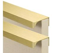 YDHSIKK Cabinet Pulls Hidden Drawer Pull Handles Brushed Gold Kitchen Cupboard Handles Aluminum Cabinet Door Pulls Invisible Wardrobe Furniture Handles, 2 Pcs(Length 1000mm)