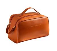 YDHSIKK Large Space Portable Travel Cosmetics Bag Organizer with Pillow Shape for Makeup Storage(Brown)