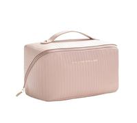 YDHSIKK Large Space Portable Travel Cosmetics Bag Organizer with Pillow Shape for Makeup Storage(Pink)
