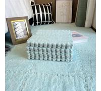 YDHSIKK Plush Foam Floor Mat, Pack of 12 EVA Foam Puzzle Mat Multicolor 30x30 cm(Light Green,30x30x0.6cm)