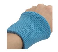 YDHSIKK Rib Knit Trims Cuffs, Cotton Spandex Rib Sleeve Cuffs, Multicolor, 1 Pair, 3.54 inches Width(Blue)