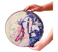 YDHSIKK Sami drum,Pagan Hand Drum, Hand-made with Drum Sticks Ethereal Drum Fashion Sound Set Hand Drum for Boys and Girls Frame Drums