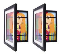YDHSIKK Solid Wood Photo Frames, Wooden A4 Art Frame Changeable Display Children's Home Office Multicolor Multiple Sizes(Magnetic sticker)