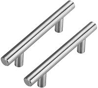 YDHSIKK Stainless Steel Kitchen Cabinet Handles | Silver 96/128/160/192/256 mm (12 Pcs): Kitchen Cabinet Use(Hole Centers: 96mm)