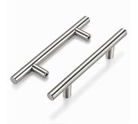 YDHSIKK Stainless Steel Kitchen Door Handles | Multicolor Various Sizes Kitchen Cabinet Wardrobe Bathroom(Silver,Hole centers:96mm)