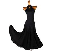 YDHTIZ Ballroom Dance Dress for Women Modern Waltz Tango Dress Long Sleeve Competition Performance Dance Dress