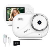 ydi Digital Camera for Teens, 48MP Autofocus Point and Shoot Anti-shake Camera with 16X Zoom, 4K UHD Video Camera, 32GB Card, Portable Compact Vlogging Camera for Teens Girls Boys - White