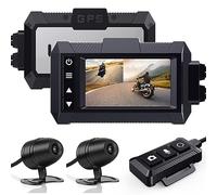 ydi Motorbike Dash Cam, New Upgraded Motorcycle Waterproof Camera 3'' LCD Front and Rear Camera FHD 1080P Wide Angle 150° with Built-in GPS, Wi-Fi, Wired Control, Max up to 256GB