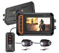ydi Motorcycle Dash Cam Front and Rear 1080P, 3'' Display Waterproof Motorcycle Dual Camera Wide Angle 155° with Wi-Fi, GPS, Wired Control, G-sensor, Parking Monitoring