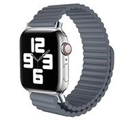 ydi Sport Strap Compatible with Apple Watch 8/7/6/5/4/3/2/1/SE, Magnetic Silicone Adjustable Loop Wristband Compatible for iWatch Band 42mm/44mm/45mm, Grey