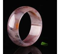 YDIHDFSJF Belets pour Femme, Belet jonc en Jade jadéite Naturelle Attirer la Richesse et la Bonne Chance Belet Violet foncé Cristal de guérison Quartz Femmes/hom