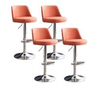 YDkjwjw 4 Pcs Bar Stools Modern PU Leather Adjustable Swivel Barstools Hydraulic Kitchen Counter Bar Stool Extra Height Island Barstool with Back