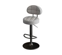 YDkjwjw Bar Stools 1pc Adjustable PU Leather Swivel Barstools, Modern Counter Stool with Back and Footrest, Counter Height Barstool for Bar, Kitchen and Dining Room