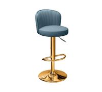 YDkjwjw Modern Bar Stools PU Leather Breakfast Barstools Adjustable Swivel Gas Lift, Metal Footrest & Base for Kitchen, Counter