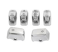 YDLMT Chrome Hand Controls Switch Housing Buttons Caps Covers Fit for Harley Dyna Low Rider Wide Glide Softail Deluxe Slim FLS Sportster XL1200 Iron 883